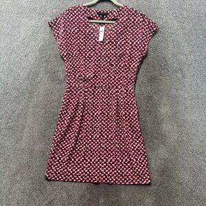 Banana Republic Burgundy and White Mini Dress